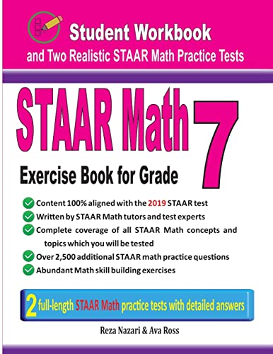 STAAR Math Exercise Book for Grade 7 cover