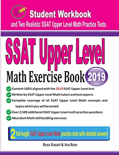 SSAT Upper Level Math Exercise Book cover