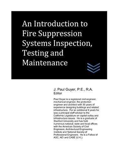 An Introduction to Fire Suppression Systems Inspection, Testing and Maintenance