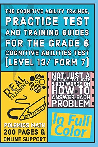 The Cognitive Ability Trainer Practice Test and Training Guides for the Grade  Cognitive Abilities Test Level  Form  Not Just a Practice Test Over  words on how to answer each problem
