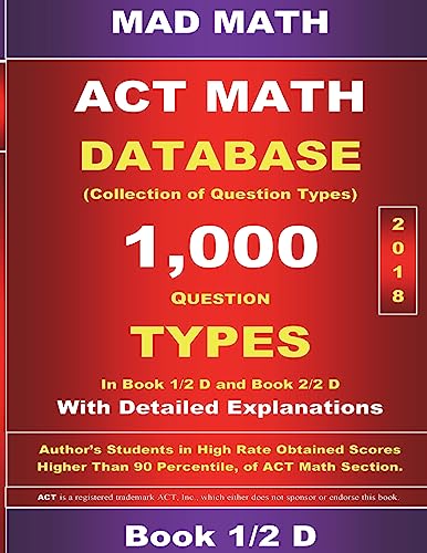 2018 ACT Math Database 1-2 D