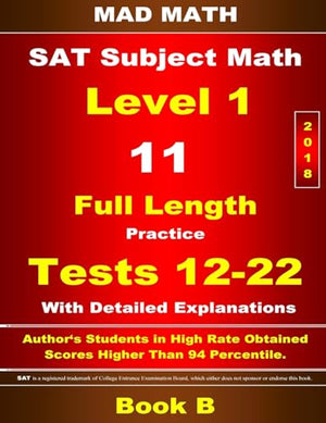 2018 SAT Subject Level 1 Book B Tests 12-22