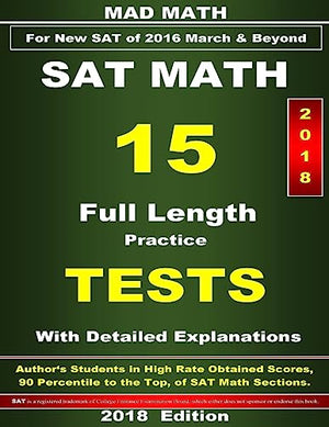 2018 New SAT Math 15 Tests