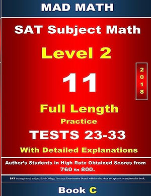 2018 SAT Math Level 2 Book C Tests 23-33
