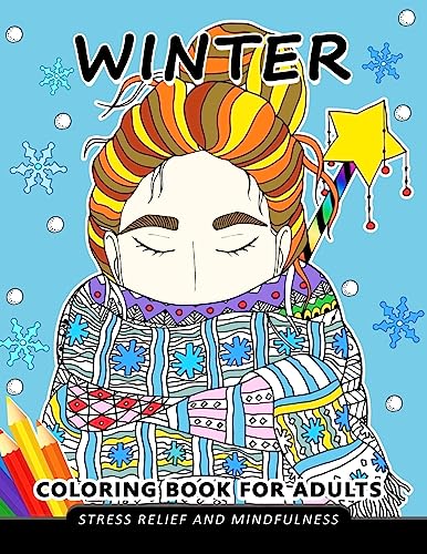 Winter Coloring Book for Adults cover