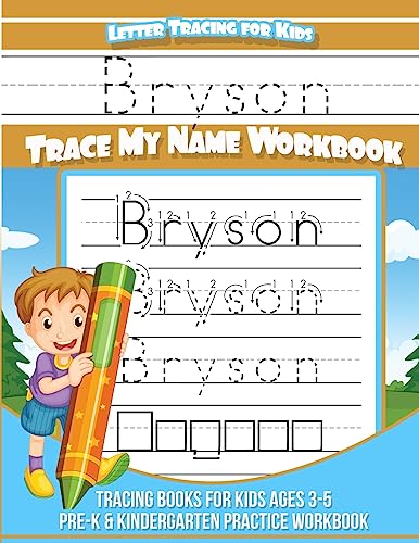 Bryson Letter Tracing for Kids Trace My Name Workbook cover