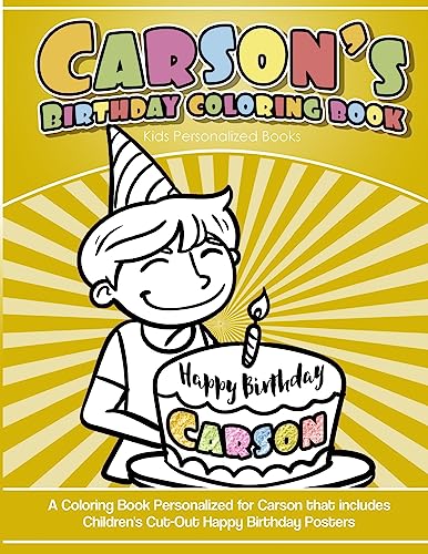 Carson`s Birthday Coloring Book Kids Personalized Books cover