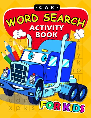 Car Word Search Activity Book for Kids cover
