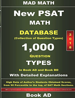 2018 New PSAT Math Database Book AD