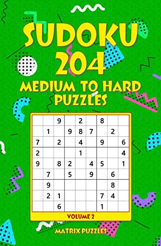 204 Sudoku 9x9 Puzzles: Medium Hard