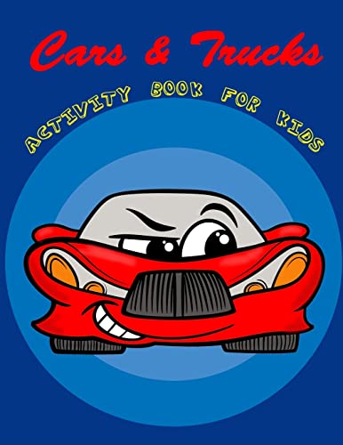 Cars and Trucks Activity Book for kids