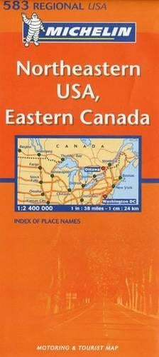 Michelin Map USA Northeastern, Eastern Canada 583