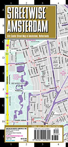 Streetwise Amsterdam Map - Laminated City Center Street Map of Amsterdam, Netherlands
