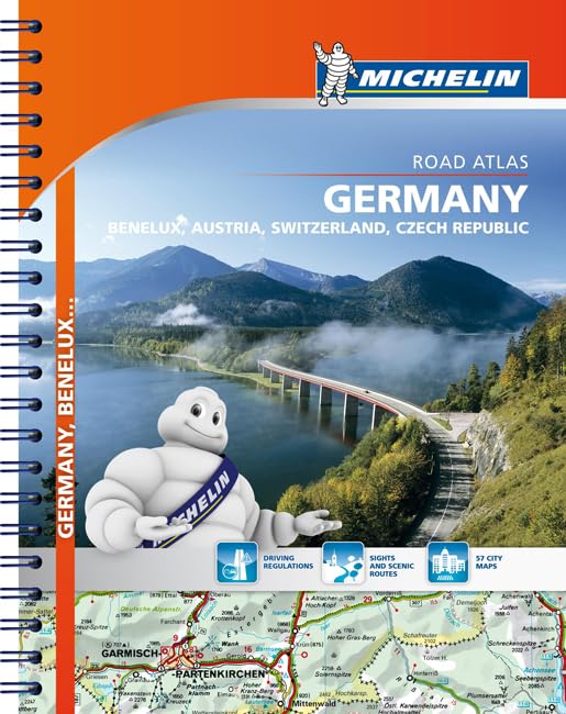Germany, Benelux, Austria, Switzerland, Czechia 2019 - Tourist and Motoring Atlas (A4-Spirale)
