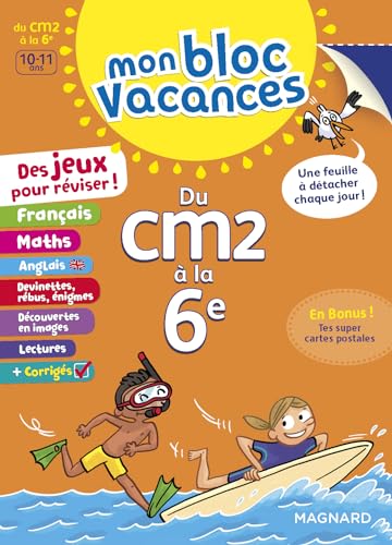 Mon bloc vacances CM2 6e