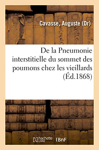 de la Pneumonie Interstitielle Du Sommet Des Poumons Chez Les Vieillards