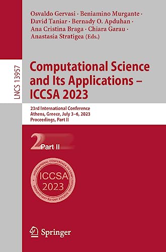 Computational Science and Its Applications  ICCSA 2023