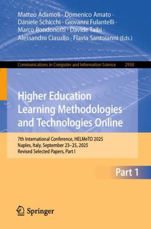 Higher Education Learning Methodologies and Technologies Online