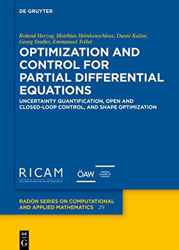 Optimization and Control for Partial Differential Equations