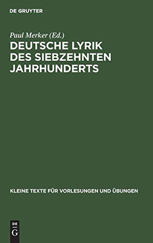 Deutsche Lyrik Des Siebzehnten Jahrhunderts