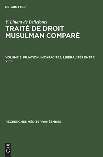 Filiation, incapacits, libralits entre vifs
