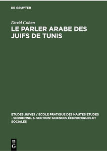Le Parler Arabe Des Juifs de Tunis 