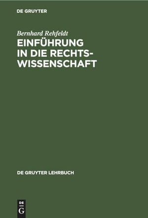 Einfhrung in Die Rechtswissenschaft