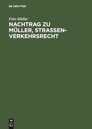 Nachtrag Zu Mller, Strassenverkehrsrecht