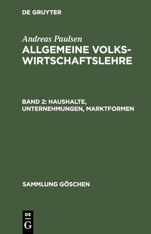 Haushalte, Unternehmungen, Marktformen