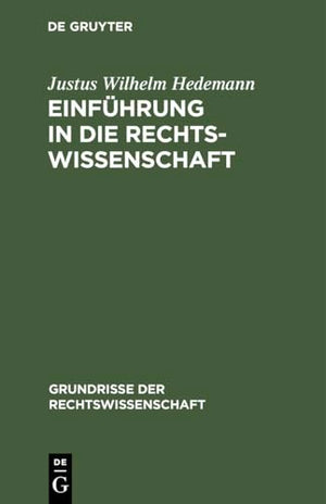 Einfhrung in Die Rechtswissenschaft