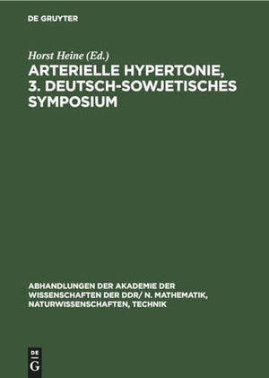Arterielle Hypertonie, 3. Deutsch-Sowjetisches Symposium