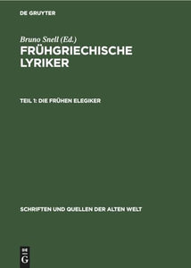 Die Frhen Elegiker 