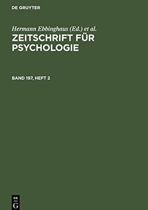 Zeitschrift fur Psychologie. Band 197, Heft 2