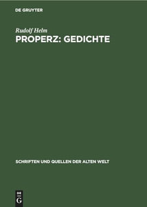 Properz: Gedichte 