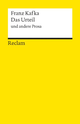Das Urteil Und Andere Prosa