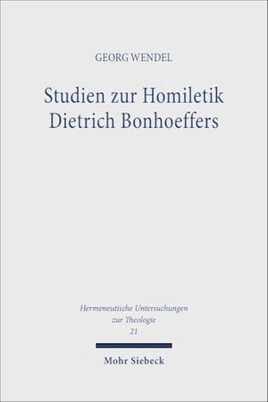 Studien zur Homiletik Dietrich Bonhoeffers