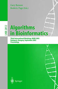 Algorithms in Bioinformatics 