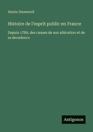 Histoire de l'esprit public en France