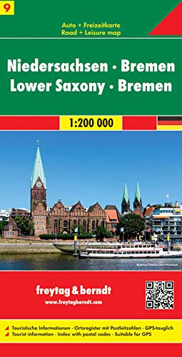 Lower Saxony - Bremen Sheet 9 Road Map 1:200 000 By Freytag-Berndt Und ...