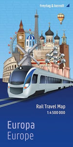 Europe Rail Travel Map 