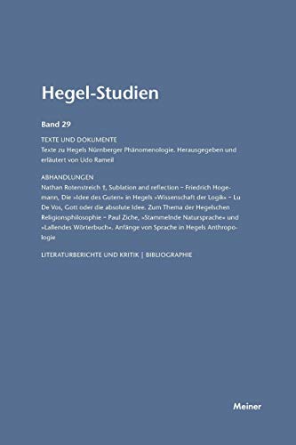 Hegel-Studien / Hegel-Studien, Band 29