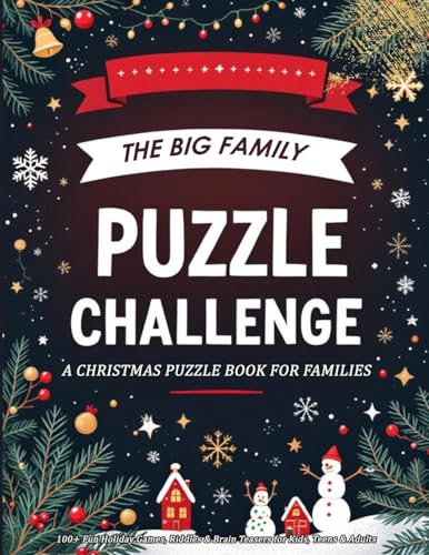The Big Family Puzzle Challenge - a Christmas Puzzle Book for Families