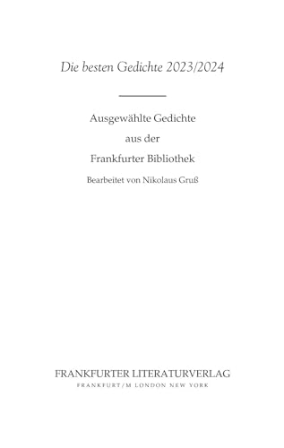 Die besten Gedichte 2023/2024