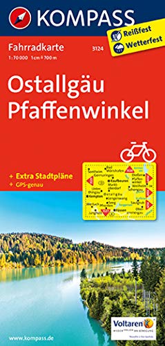 Ostallgäu Pfaffenwinkel 3124 GPS wp kompass: Fietskaart 1:70 000 (German Edition)