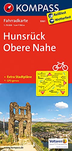 Hunsrück - Obere Nahe 3061 GPS wp kompass: Fietskaart 1:70 000 (German Edition)