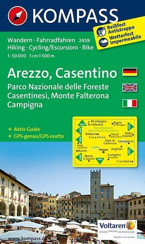Arezzo Casentino PN 2459 GPS wp kompass D/E/I +guide: Wandelkaart 1:50 000 (German Edition)