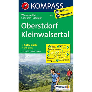 Kompass WK03 Oberstdorf, Kleinwalsertal: Wandelkaart 1:25 000