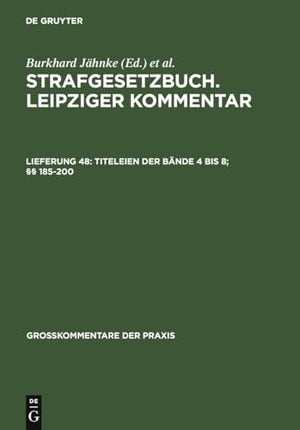 Titeleien Der Bände 4 Bis 8; §§ 185-200