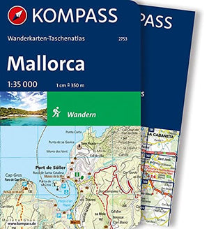 Mallorca 2753 GPS kompass pocket atlas + walking maps: Wandelatlas 1:35 000