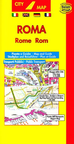 Roma 1:15.000. Con linee bus e guida turistica